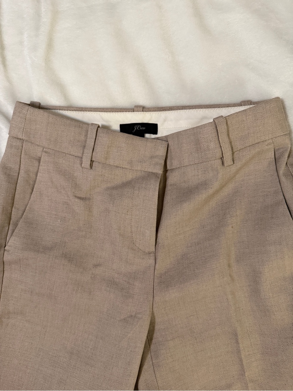 J. Crew Women’s Light Tan Linen Blend Pants
